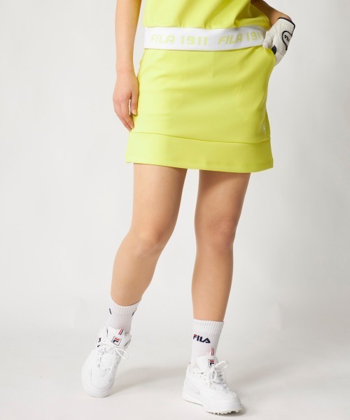 FILA GOLF(フィラゴルフ )の「【FILA GOLF:フィラゴルフ】レディースダンボールニットスカート ストレッチ ゴルフ(スカート・レディース・イエロー/ミント/ホワイト/ブラック・LARGE/MEDIUM/X-LARGE/SMALL)」の15枚目の写真
