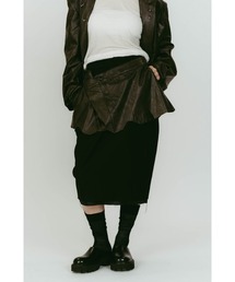 cut layered mid length skirt