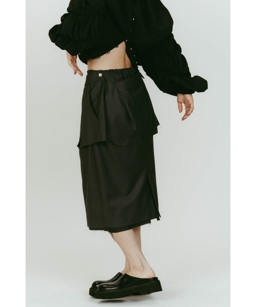 Knuth Marf(クヌースマーフ)の「cut layered mid length skirt(スカート・レディース・ブラック系その他/ブラウン/グレー・X-SMALL/SMALL)」の11枚目の写真