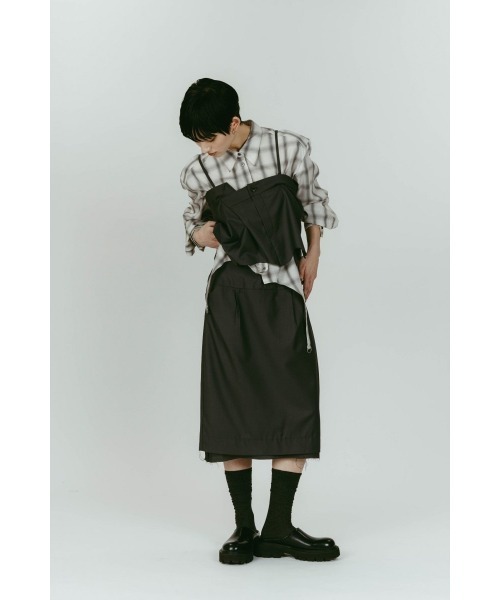 Knuth Marf(クヌースマーフ)の「cut layered mid length skirt(スカート・レディース・ブラック系その他/ブラウン/グレー・X-SMALL/SMALL)」の16枚目の写真