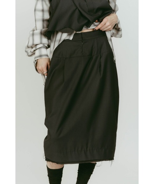 Knuth Marf(クヌースマーフ)の「cut layered mid length skirt(スカート・レディース・ブラック系その他/ブラウン/グレー・X-SMALL/SMALL)」の20枚目の写真