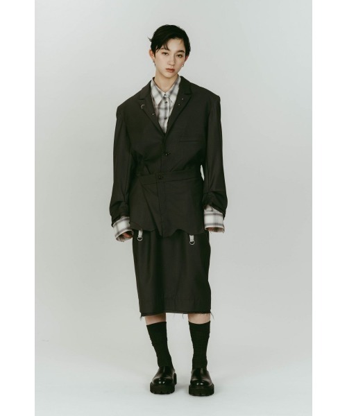 Knuth Marf(クヌースマーフ)の「cut layered mid length skirt(スカート・レディース・ブラック系その他/ブラウン/グレー・X-SMALL/SMALL)」の21枚目の写真