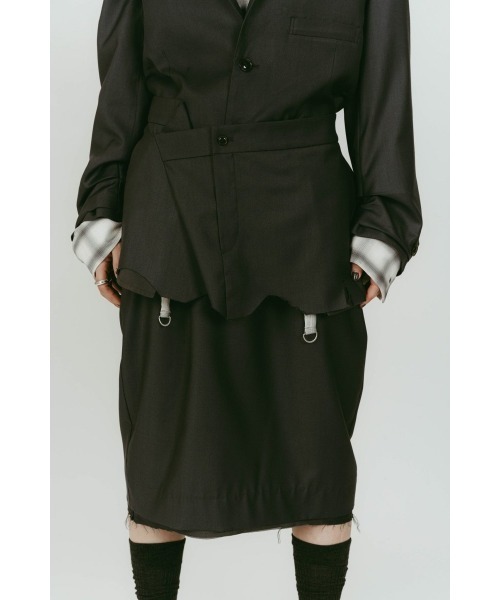 Knuth Marf(クヌースマーフ)の「cut layered mid length skirt(スカート・レディース・ブラック系その他/ブラウン/グレー・X-SMALL/SMALL)」の22枚目の写真