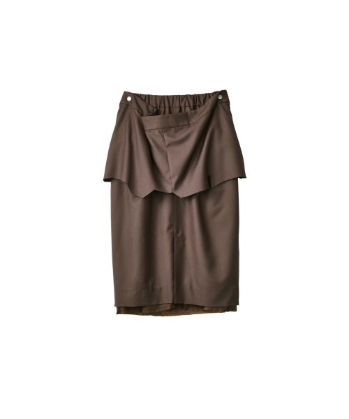 Knuth Marf(クヌースマーフ)の「cut layered mid length skirt(スカート・レディース・ブラック系その他/ブラウン/グレー・X-SMALL/SMALL)」の7枚目の写真