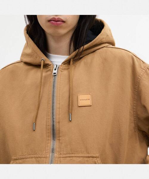 COACH(コーチ)の「キャンバス ジップ フーディー(ブルゾン・メンズ・ベージュ系その他・SMALL)」の2枚目の写真