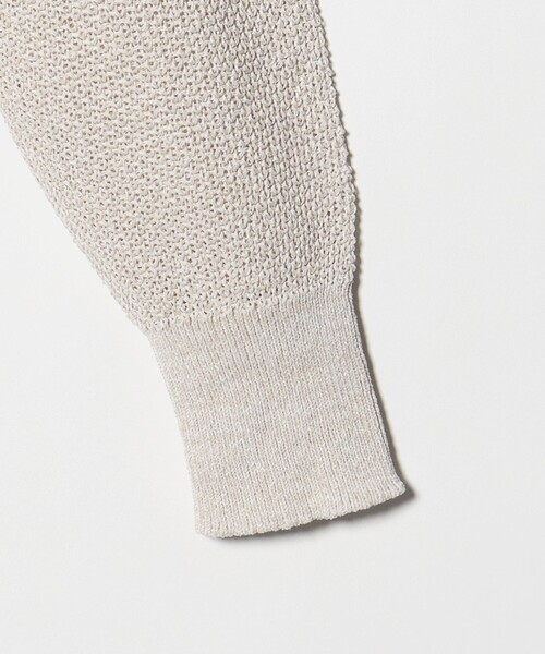 green label relaxing（グリーンレーベルリラクシング）の「メランジ スキッパー プルオーバー ウォッシャブル（ニット/セーター・レディース・ナチュラル/ネイビー・FREE）」の9枚目の写真