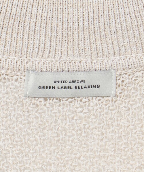 green label relaxing（グリーンレーベルリラクシング）の「メランジ スキッパー プルオーバー ウォッシャブル（ニット/セーター・レディース・ナチュラル/ネイビー・FREE）」の4枚目の写真