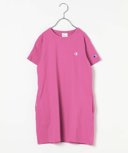 Champion（チャンピオン）の「[新色登場!!]【Champion(チャンピオン)】刺繍ワンピース(KIDS)（ワンピース・キッズ・ライトブルー/ブラック/ライトパープル/ネイビー/レッド・120cm/130cm/140cm/160cm/150cm）」の5枚目の写真