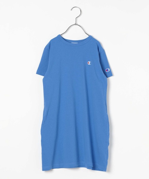 Champion（チャンピオン）の「[新色登場!!]【Champion(チャンピオン)】刺繍ワンピース(KIDS)（ワンピース・キッズ・ライトブルー/ブラック/ライトパープル/ネイビー/レッド・120cm/130cm/140cm/160cm/150cm）」の3枚目の写真