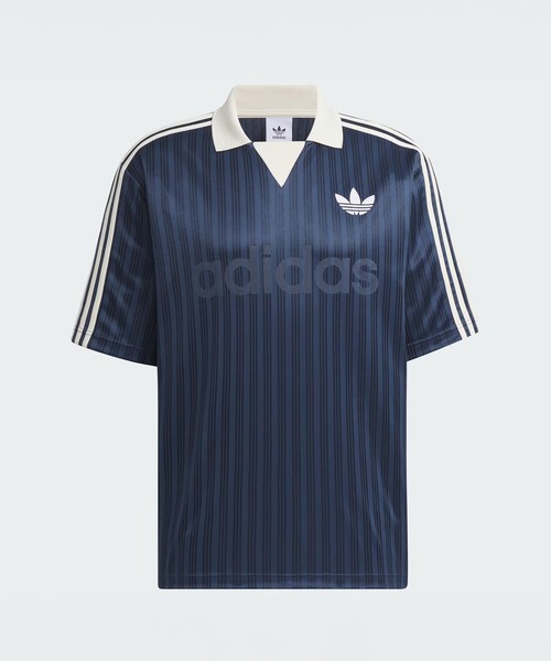 adidas Originals（アディダスオリジナルス）の「adidas originals / アディダス オリジナルス COLLARED GOALIE（Tシャツ/カットソー・レディース・アイボリー/ピンク/ネイビー・X-SMALL）」の2枚目の写真