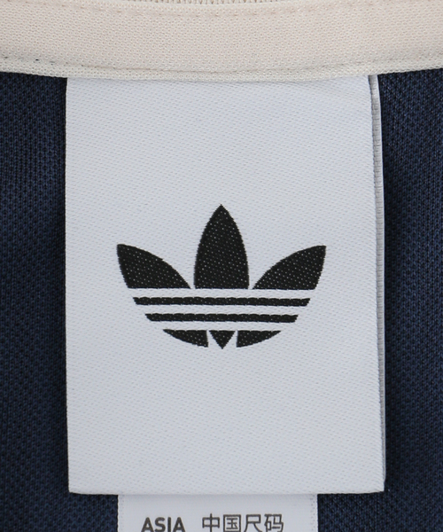 adidas Originals（アディダスオリジナルス）の「adidas originals / アディダス オリジナルス COLLARED GOALIE（Tシャツ/カットソー・レディース・アイボリー/ピンク/ネイビー・X-SMALL）」の7枚目の写真