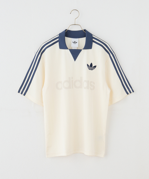 adidas Originals（アディダスオリジナルス）の「adidas originals / アディダス オリジナルス COLLARED GOALIE（Tシャツ/カットソー・レディース・アイボリー/ピンク/ネイビー・X-SMALL）」の9枚目の写真