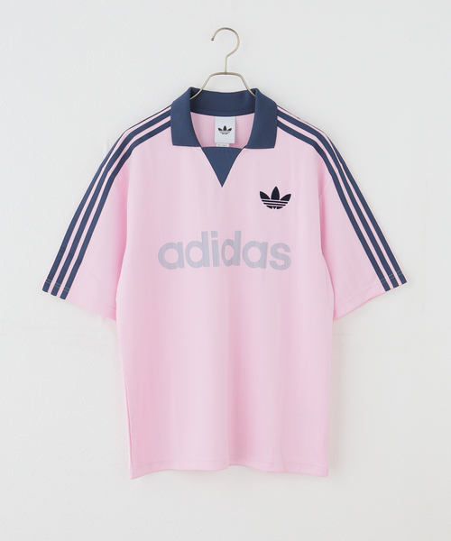 adidas Originals（アディダスオリジナルス）の「adidas originals / アディダス オリジナルス COLLARED GOALIE（Tシャツ/カットソー・レディース・アイボリー/ピンク/ネイビー・X-SMALL）」の12枚目の写真