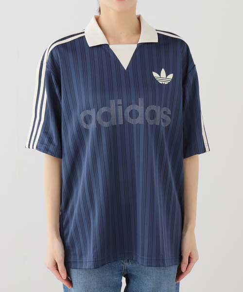 adidas Originals（アディダスオリジナルス）の「adidas originals / アディダス オリジナルス COLLARED GOALIE（Tシャツ/カットソー・レディース・アイボリー/ピンク/ネイビー・X-SMALL）」の14枚目の写真