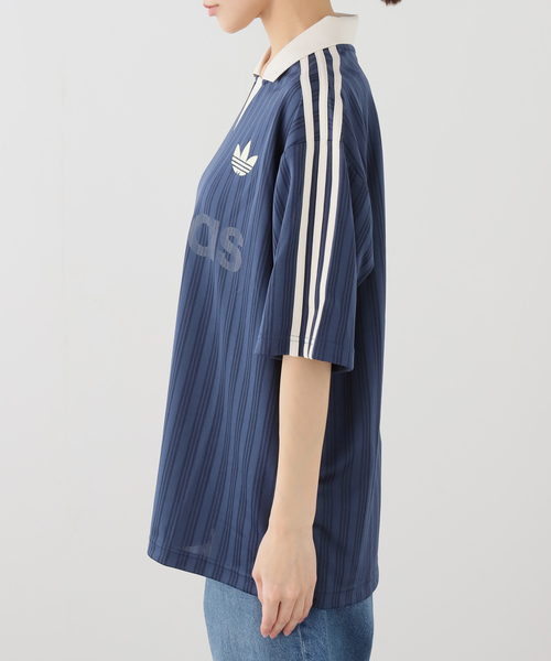 adidas Originals（アディダスオリジナルス）の「adidas originals / アディダス オリジナルス COLLARED GOALIE（Tシャツ/カットソー・レディース・アイボリー/ピンク/ネイビー・X-SMALL）」の15枚目の写真