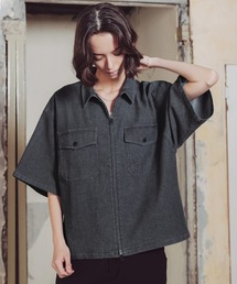 ROCHEM（ローシェン）の「【接触冷感/吸水速乾】ダブルジップメッシュデニムシャツ（シャツ/ブラウス）」