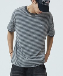 『mahagrid/マハグリッド』BASIC LOGO STRIPE RINGER TEE/ベーシックロゴ ストライプ リンガー Tシャツ