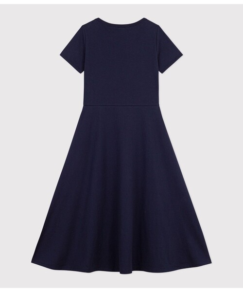 PETIT BATEAU（プチバトー）の「半袖フレアワンピース（ワンピース・レディース・ネイビー・SMALL/LARGE/MEDIUM/XX-SMALL/X-SMALL）」の5枚目の写真