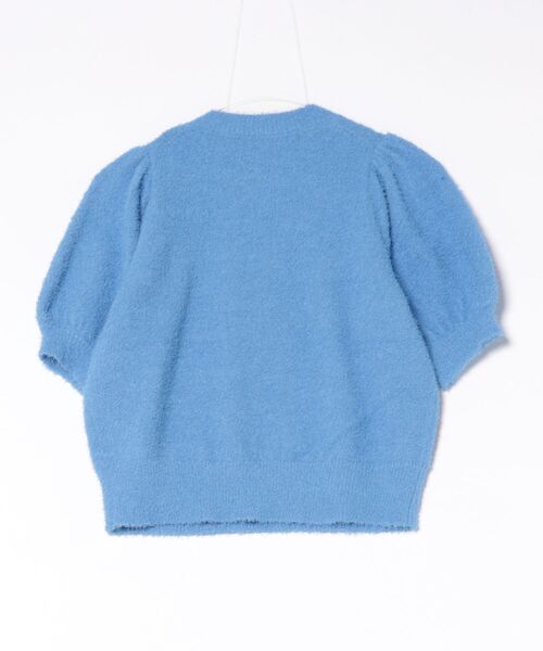 STRAWBERRY-FIELDS（ストロベリーフィールズ）の「ファジーモール_パフィースリーブニット（ニット/セーター・レディース・ブルー/オレンジ・2）」の3枚目の写真