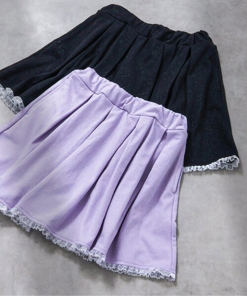 algy(アルジー)の「ラメミニ裏毛セットアップ(セットアップ・キッズ・ラベンダー/ブラック・160/150/140/130)」の15枚目の写真