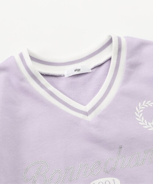 algy(アルジー)の「ラメミニ裏毛セットアップ(セットアップ・キッズ・ラベンダー/ブラック・160/150/140/130)」の18枚目の写真