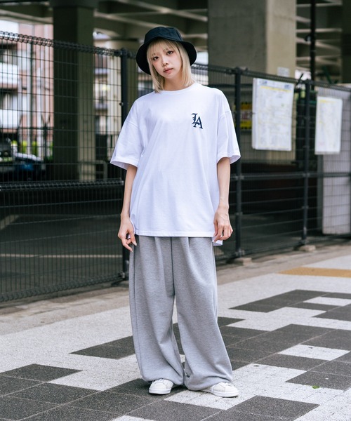 SAVIER（サビアー）の「【SAVIER/サビアー】×【ZERO STAIN/ゼロステイン】コラボ  LA ロゴ刺繍 半袖 Tシャツ/ LA Logo（Tシャツ/カットソー・メンズ・オフホワイト/ブラック/ホワイト・MEDIUM/LARGE）」の11枚目の写真