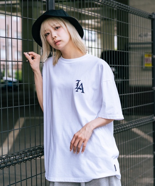SAVIER（サビアー）の「【SAVIER/サビアー】×【ZERO STAIN/ゼロステイン】コラボ  LA ロゴ刺繍 半袖 Tシャツ/ LA Logo（Tシャツ/カットソー・メンズ・オフホワイト/ブラック/ホワイト・MEDIUM/LARGE）」の21枚目の写真