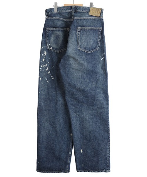 GOLD（ゴールド）の「GOLD / ゴールド：RECYCLED WASTE SUVIN COTTON YARN 14oz DENIM 5POCKET WIDE PANTS VINTAGE WASHED(ZI：25B-GL42579H[MUS]（デニムパンツ・メンズ・ネイビー・M）」の11枚目の写真