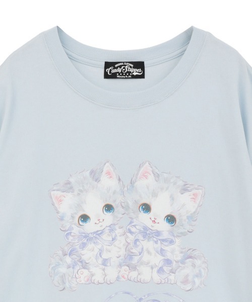 Candy Stripper(キャンディストリッパー)の「ALWAYS TOGETHER BIG Tシャツ(Tシャツ/カットソー・レディース・ブラック/ライトブルー/オフホワイト/ピンク・FREE)」の14枚目の写真