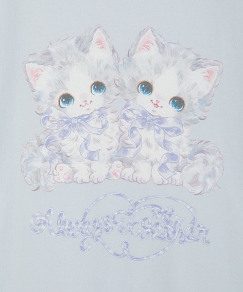 Candy Stripper(キャンディストリッパー)の「ALWAYS TOGETHER BIG Tシャツ(Tシャツ/カットソー・レディース・ブラック/ライトブルー/オフホワイト/ピンク・FREE)」の17枚目の写真