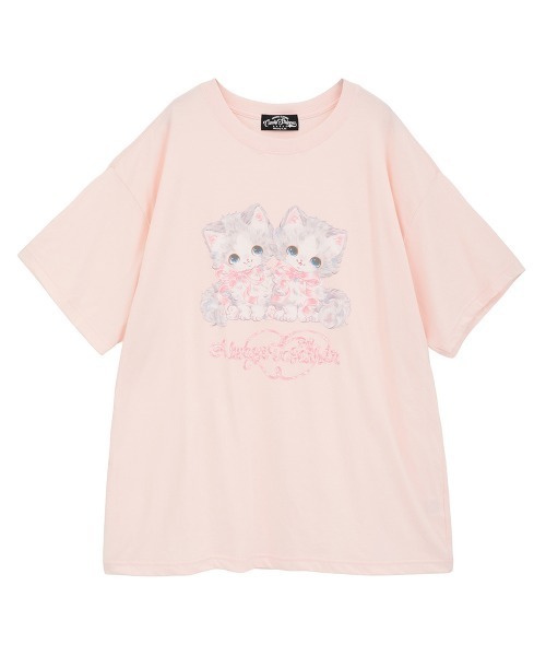 Candy Stripper(キャンディストリッパー)の「ALWAYS TOGETHER BIG Tシャツ(Tシャツ/カットソー・レディース・ブラック/ライトブルー/オフホワイト/ピンク・FREE)」の12枚目の写真