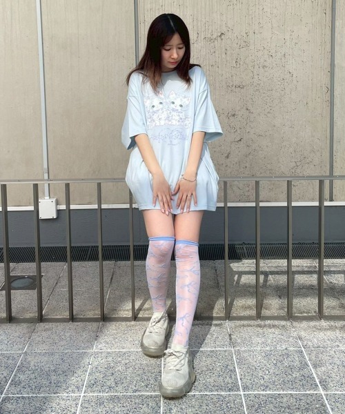 Candy Stripper(キャンディストリッパー)の「ALWAYS TOGETHER BIG Tシャツ(Tシャツ/カットソー・レディース・ブラック/ライトブルー/オフホワイト/ピンク・FREE)」の19枚目の写真