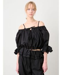Ruffled Hem Rib Top/ラッフルヘム リブトップ（ニット/セーター