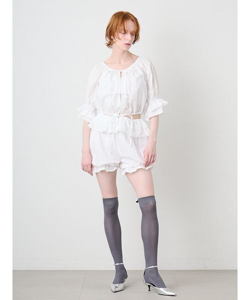 SORIN(ソリン )の「Ribbon Open Blouse/リボンオープンブラウス(シャツ/ブラウス・レディース・ブラック/ホワイト・38)」の22枚目の写真
