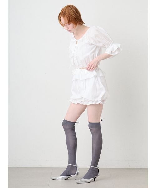 SORIN(ソリン )の「Ribbon Open Blouse/リボンオープンブラウス(シャツ/ブラウス・レディース・ブラック/ホワイト・38)」の21枚目の写真