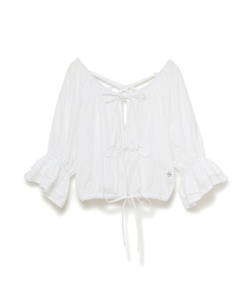 SORIN(ソリン )の「Ribbon Open Blouse/リボンオープンブラウス(シャツ/ブラウス・レディース・ブラック/ホワイト・38)」の18枚目の写真