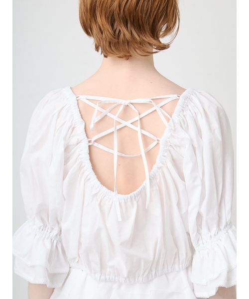 SORIN(ソリン )の「Ribbon Open Blouse/リボンオープンブラウス(シャツ/ブラウス・レディース・ブラック/ホワイト・38)」の16枚目の写真