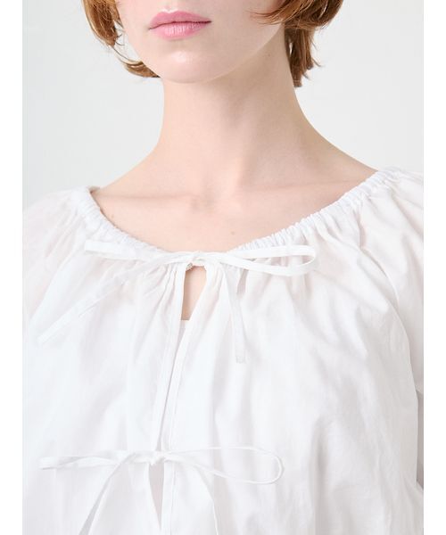 SORIN(ソリン )の「Ribbon Open Blouse/リボンオープンブラウス(シャツ/ブラウス・レディース・ブラック/ホワイト・38)」の15枚目の写真