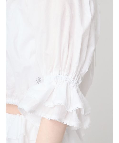 SORIN(ソリン )の「Ribbon Open Blouse/リボンオープンブラウス(シャツ/ブラウス・レディース・ブラック/ホワイト・38)」の13枚目の写真