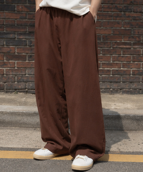 MOZMOZ(モズモズ)の「リネンライクワイドパンツブラウン(その他パンツ・レディース・その他・M/XXL/XL)」の2枚目の写真
