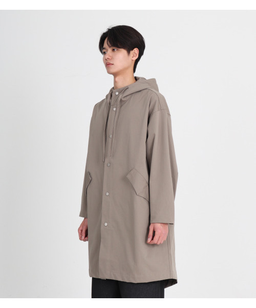 BUTTON SEOUL(ボタンソウル)の「サファリレインフードコート3カラー(カーキグレー)(ミリタリージャケット・メンズ・その他・M/L/XL)」の3枚目の写真