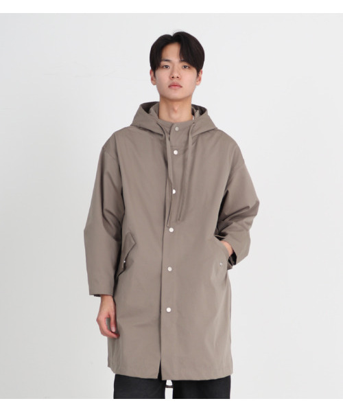 BUTTON SEOUL(ボタンソウル)の「サファリレインフードコート3カラー(カーキグレー)(ミリタリージャケット・メンズ・その他・M/L/XL)」の6枚目の写真