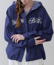KNOWNBETTER（ノウンベター）の「Checked hoodie shirt [KNSS06SH10]_Blue（シャツ/ブラウス）」