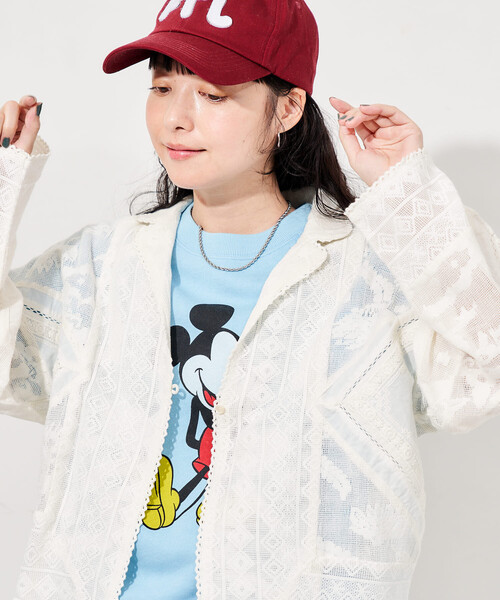 FREAK'S STORE(フリークスストア)の「インド ヴィンテージ風 レースシャツ/シアーシャツジャケット(シャツ/ブラウス・レディース・オフホワイト/ブラック・フリ-)」の8枚目の写真