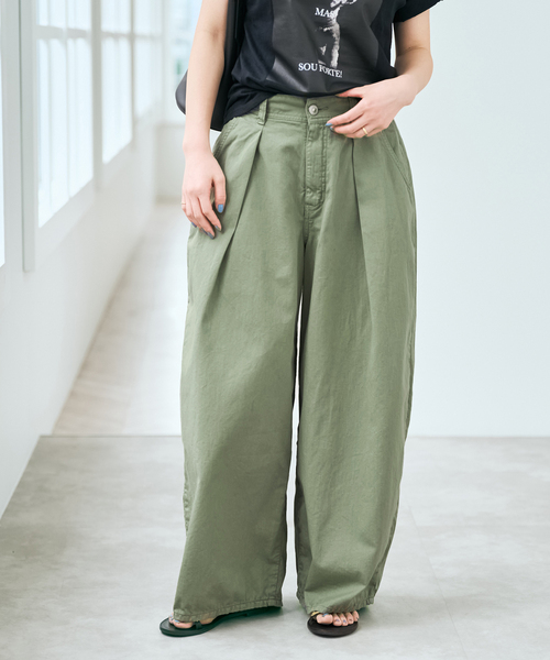 Spick & Span(スピックアンドスパン)の「SOMETHING / サムシング for SS 別注 HYPER CURVE LITE(チノパンツ・レディース・カーキ/アイボリー・MEDIUM/SMALL)」の2枚目の写真