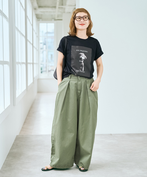 Spick & Span(スピックアンドスパン)の「SOMETHING / サムシング for SS 別注 HYPER CURVE LITE(チノパンツ・レディース・カーキ/アイボリー・MEDIUM/SMALL)」の4枚目の写真