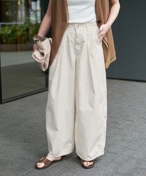 Spick & Span(スピックアンドスパン)の「SOMETHING / サムシング for SS 別注 HYPER CURVE LITE(チノパンツ・レディース・カーキ/アイボリー・MEDIUM/SMALL)」の6枚目の写真