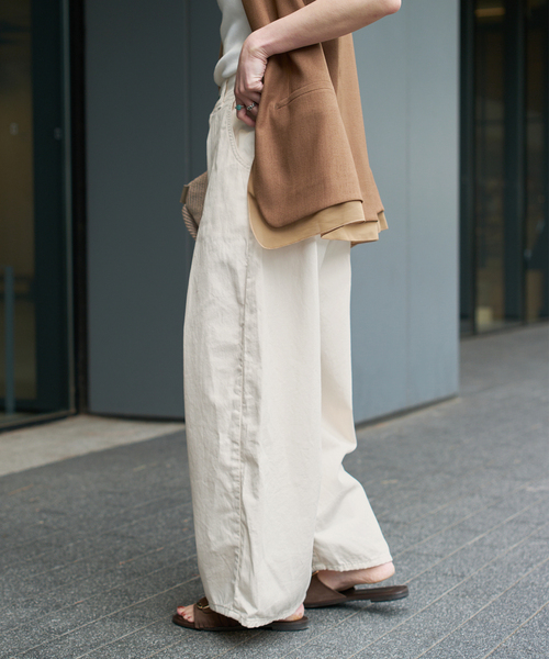 Spick & Span(スピックアンドスパン)の「SOMETHING / サムシング for SS 別注 HYPER CURVE LITE(チノパンツ・レディース・カーキ/アイボリー・MEDIUM/SMALL)」の7枚目の写真