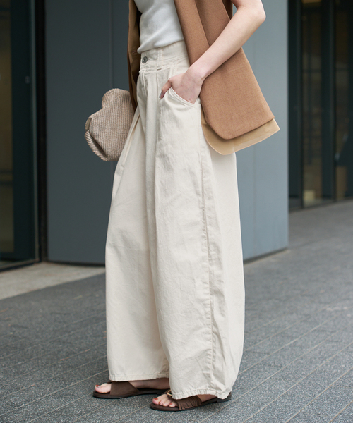 Spick & Span(スピックアンドスパン)の「SOMETHING / サムシング for SS 別注 HYPER CURVE LITE(チノパンツ・レディース・カーキ/アイボリー・MEDIUM/SMALL)」の8枚目の写真