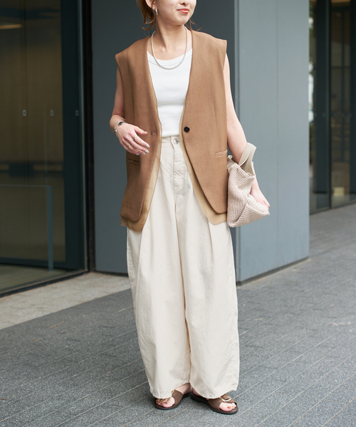 Spick & Span(スピックアンドスパン)の「SOMETHING / サムシング for SS 別注 HYPER CURVE LITE(チノパンツ・レディース・カーキ/アイボリー・MEDIUM/SMALL)」の11枚目の写真